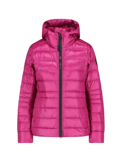 Canada Goose Hooded Down Jacket In Fuchsia