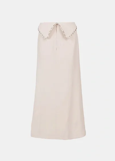 Paris Georgia Charlotte Cotton A-line Skirt In Cream