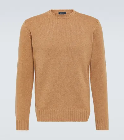 Thom Sweeney Cashmere Sweater In Brown