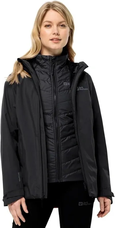 Pre-owned Jack Wolfskin Damenjacke Gr. Xxl 250€ 3in1 Funktionsjacke Outdoorjacke Wanderjac