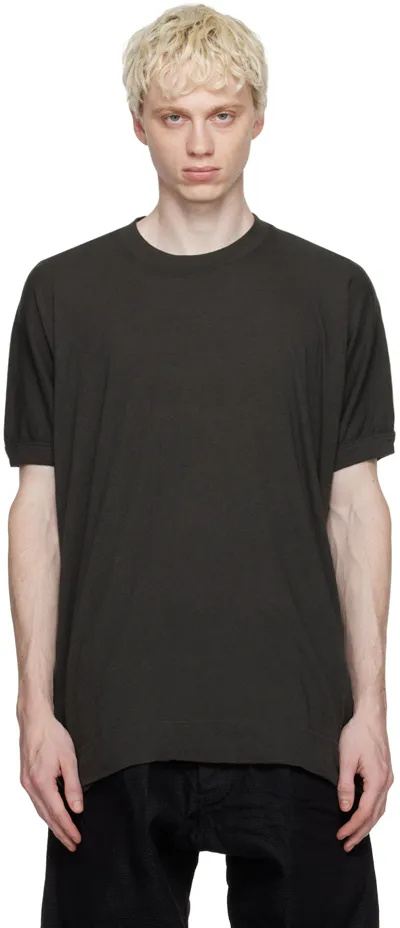 Jan-jan Van Essche Gray O-project T-shirt In Off-black