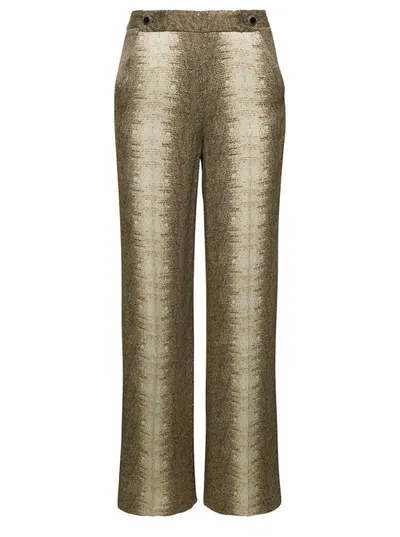 Twinset Trousers In Gold