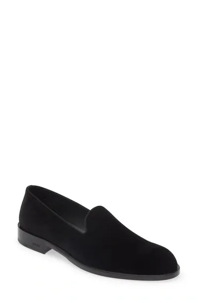 Hugo Boss Bruce Velvet Loafer In Black