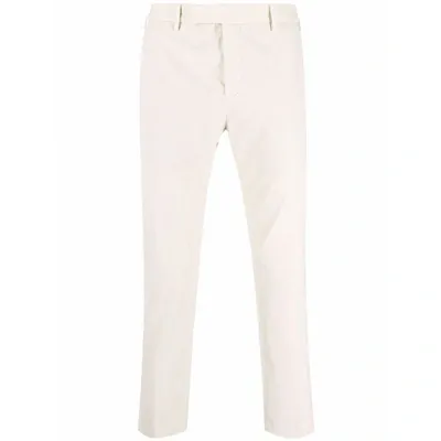 Pt01 Velvet Tailored Trousers In Neutrals