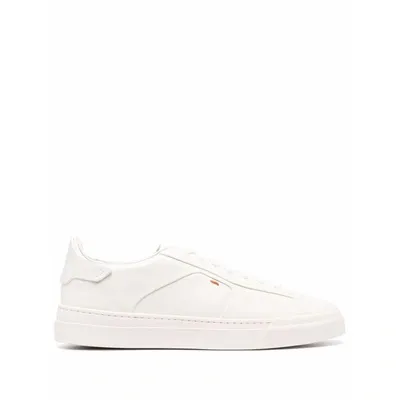 Santoni Dbs1 Sneakers In White Leather