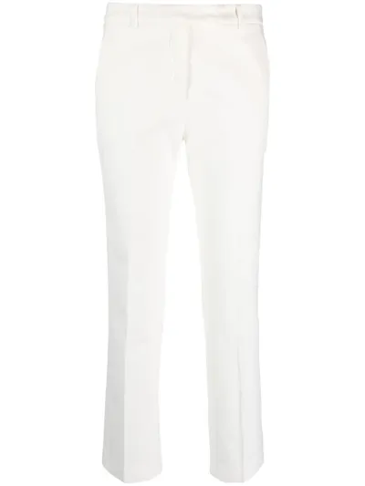 Incotex Pressed-crease Cotton Tailored Trousers In White