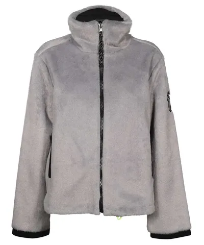 John Richmond Faux Fur Jacket In Grey