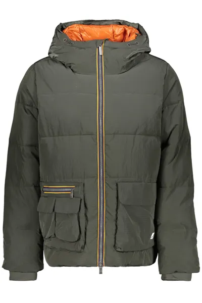 K-way Hooded Down Jacket In Green