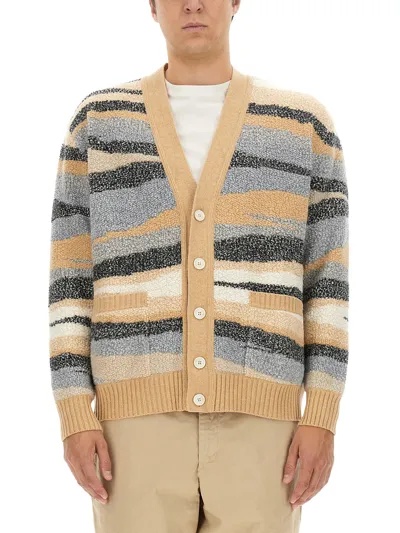 Missoni Zigzag-jacquard Wool Cardigan In Multicolor