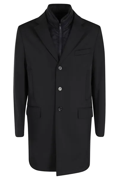 Fay Db Coat Stretch In Black