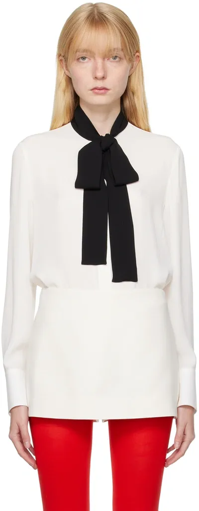 Valentino Foulard Detail Shirt In White