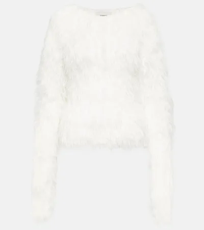 Coperni Fluffly Knit Sweater In White