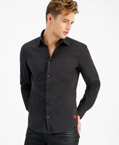 Hugo Long Sleeved Ermo Shirt Black