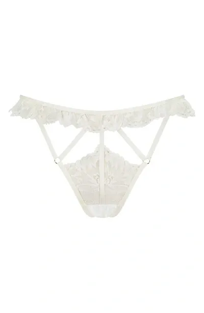 Hunkemoller Libertine High Leg G-string In Snow White