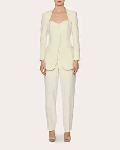 Huishan Zhang Miles Straight-leg Crepe Trousers In White