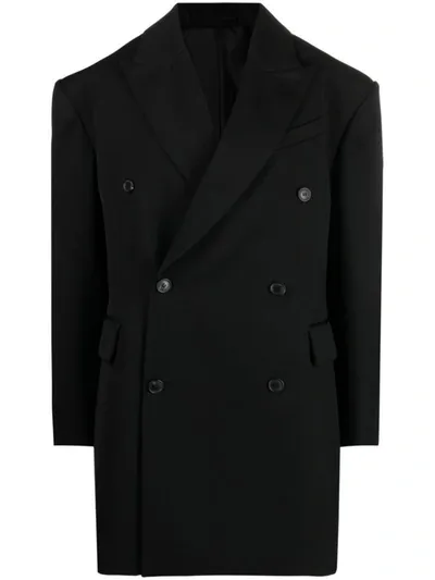 Wardrobe.nyc Double Breasted Oversized Coat In Blk