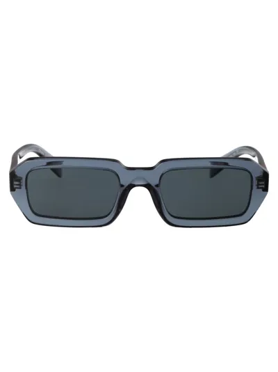 Prada Eyewear Rectangle Framed Sunglasses In Blue