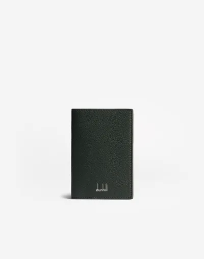 Dunhill Duke Fine Leather Business Card Case In Green