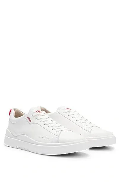 Hugo Blake Tenn Trainers White In White 100