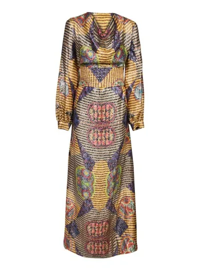 Rianna + Nina Kipos Dyo Dress Sharon Multicolor In Grey