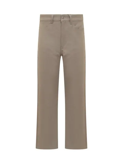 Ami Alexandre Mattiussi Ami Paris Straight Leg Trousers In Brown