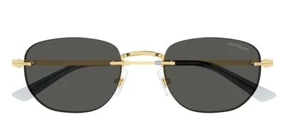 Montblanc Oval Frame Sunglasses In Multi