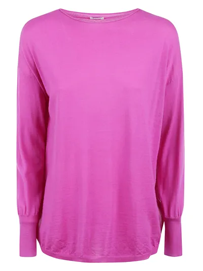 Aspesi Slim Fit Plain Sweater In Fuchsia