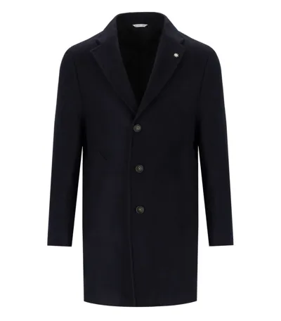 Manuel Ritz Wool Coat In Blue