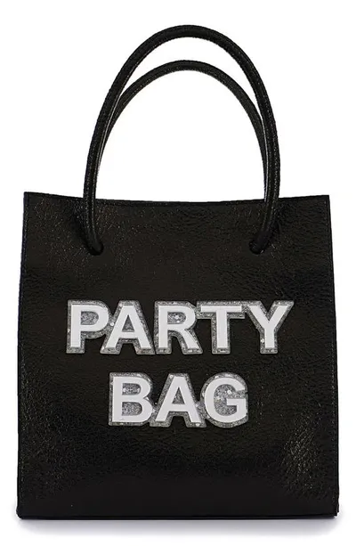 Sophia Webster Mini Party Leather Tote Bag In Black