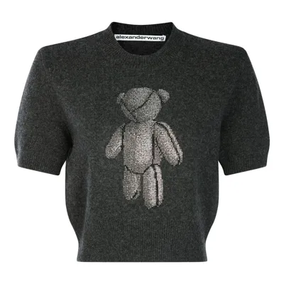 Alexander Wang Beiress Knitted Jumper In Gray