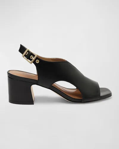 Bernardo Bedford Mid Heel Sandals In Black Kid Suede