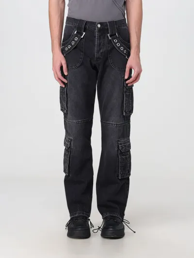 Misbhv Mid Rise Eyelet Detailed Jeans In Black