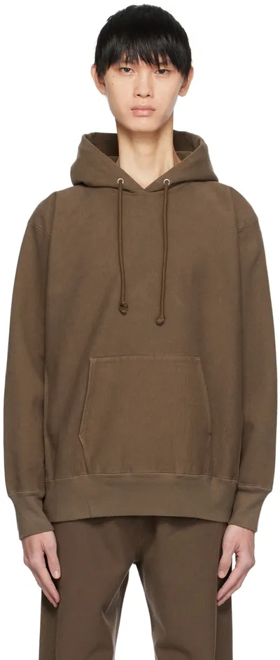 Auralee Brown Super Milled Hoodie In 24589356 Brown