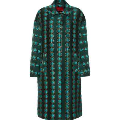 La Doublej Boxy Coat In Winter Sun Emerald