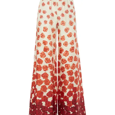 La Doublej Palazzo Pants In Haze Placèe Red