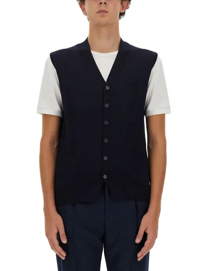 Ballantyne Basolan Wool Vest In Blue