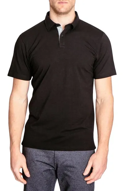 Public Rec Go-to Athletic Fit Performance Polo In Black