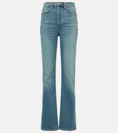 Re/done 70s High-rise Bootcut Jeans In Blue