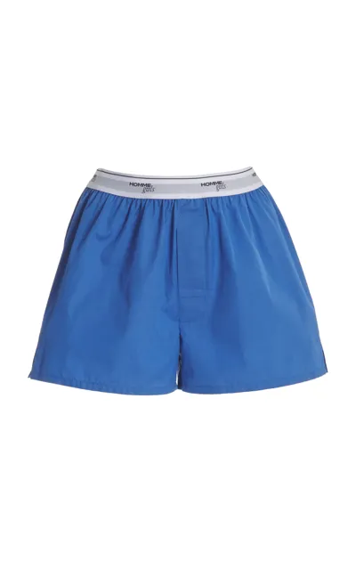 Hommegirls Cotton Boxers In Royal Blue