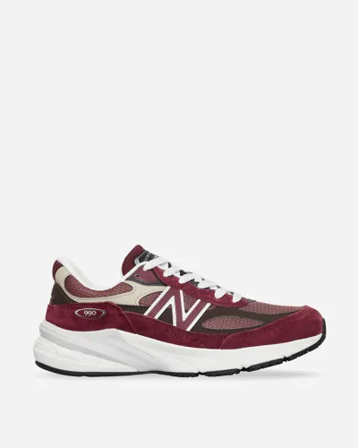 New Balance 990 Made In Usa Sneakers In Burgundy