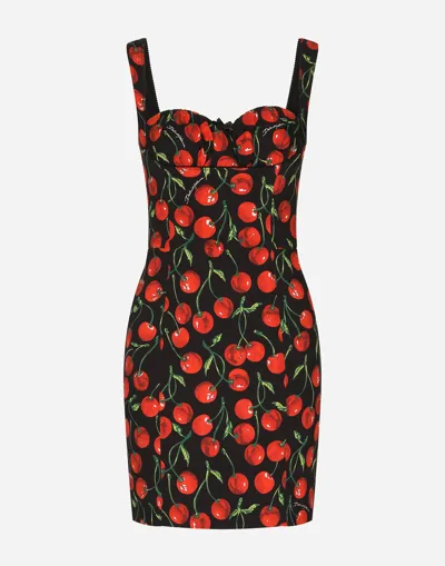 Dolce & Gabbana Bustier Mini Dress In Multi