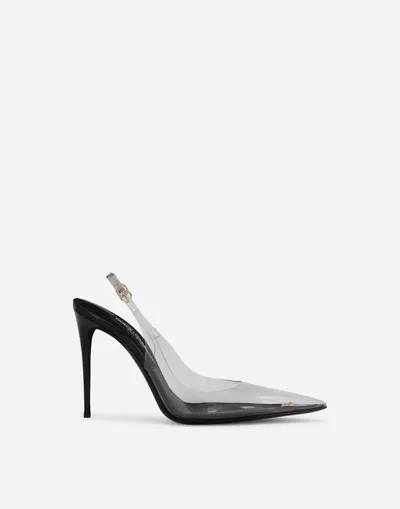 Dolce & Gabbana Pvc Slingbacks In Black