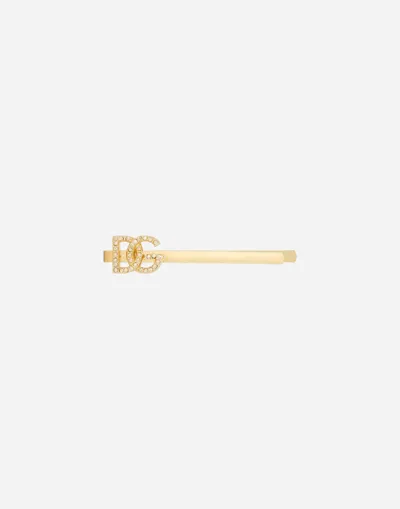 Dolce & Gabbana Kids' Logo-plaque Hair Clip In Gold