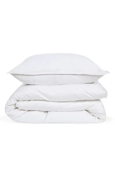 Pom Pom At Home Langston Sateen Duvet Cover & Sham Set In White