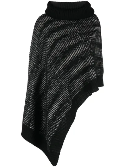 Missoni Sport Wool Ponchos In Black