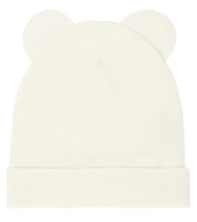 Max Mara Kids Cashmere Ears Beanie In White