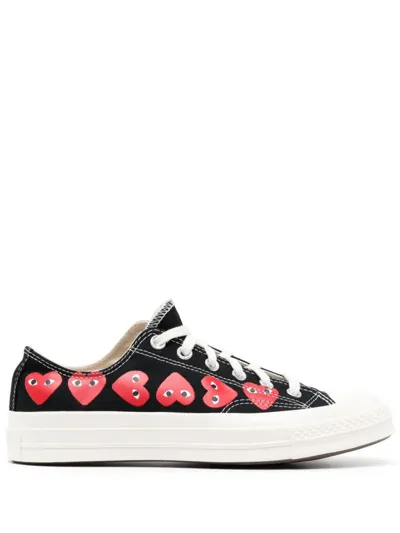 Comme Des Garçons Play X Converse Chuck 70 Heart-print Sneakers In Black