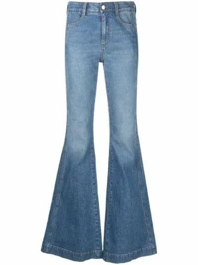 Stella Mccartney Logo Detailed Flared Jeans In Default Title