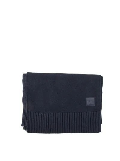 Hugo Boss Akaio-scarf Scarf In Dark Blue