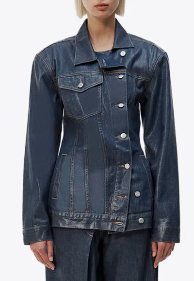 Simkhai Chantal Denim Jacket In Blue